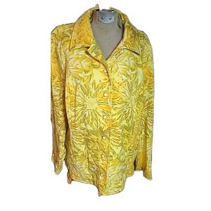 Isaac Mizrahi Live! Women's Vintage Floral Print Knit Jacket with Snaps QVC. NWT